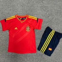 2012/13 Spain Home Red Retro Kids Soccer jersey