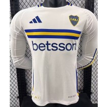 [PLAYER] 2024/25 Boca Juniors Away White Player Long Sleeve Soccer jersey