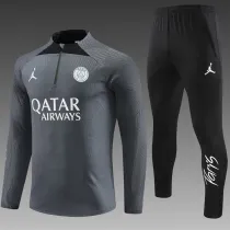 2023/24 PSG deep gray Player Half Pull Tracksuit
