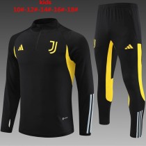 2023/24 JUV Black Kids Half Pull Tracksuit