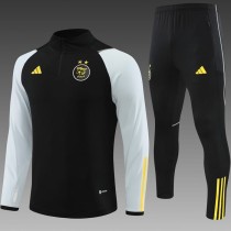2023/24 Algeria Black Half Pull Tracksuit