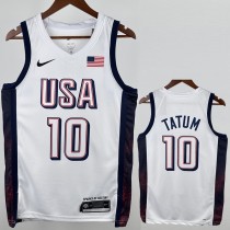 2024 TATUM #10 White NBA Jerseys