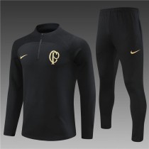 2023/24 Corinthians Black Half Pull Tracksuit