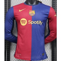 [PLAYER] 2024/25 BAR Home Red Player Long Sleeve Soccer jersey