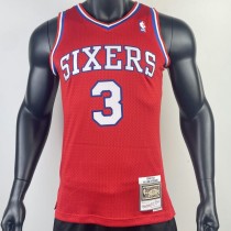 1996/97 76ERS IVERSON #3 Red NBA Jerseys