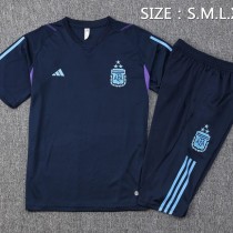 2023 Argentina Dark Blue Training Shorts Suit