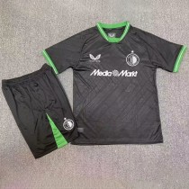 2024/25 Feyenoord Rotterdam Away Black Fans Kids Soccer jersey