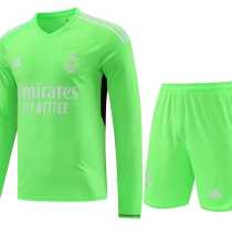2023/24 R MAD GKG Green Fans Long Sleeve Men Sets Soccer jersey