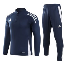 2024 Dark Blue Half Pull Tracksuit