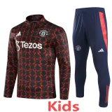 2024/25 Man Utd Crimson Kids Half Pull Tracksuit