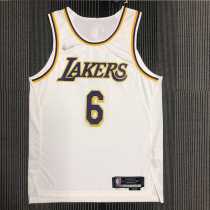 2022/23 LAKERS JAMES #6 White Player NBA Jerseys