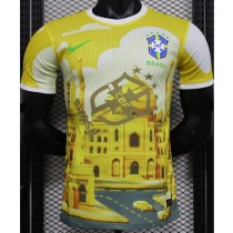 [PLAYER] 2024 Brazil Special Edition Yellow Player Soccer jersey