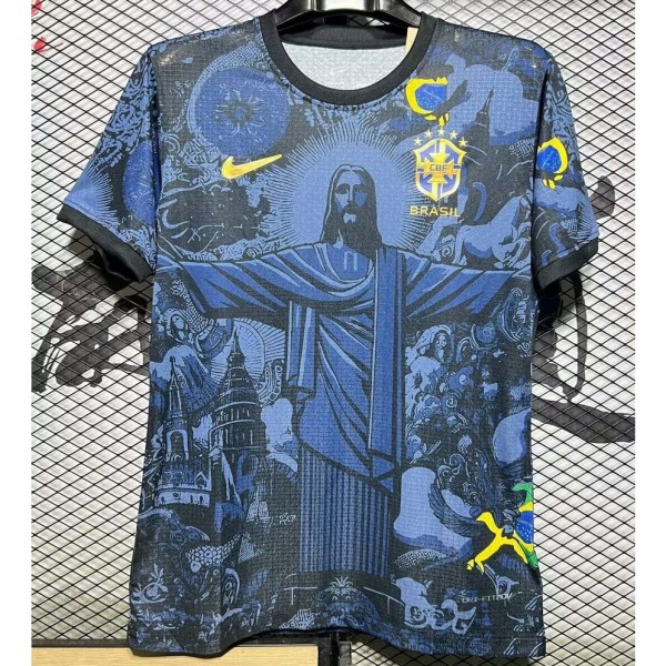 [PLAYER] 2024 Brazil Special Edition Dark Blue Player Soccer jersey