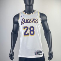 2023 LAKERS HACHIMURA #28 White NBA Jerseys