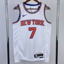 2023 KNICKS ANTHONY #7 White NBA Jerseys