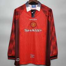 1996/97 Man Utd Home Retro Long Sleeve Soccer jersey