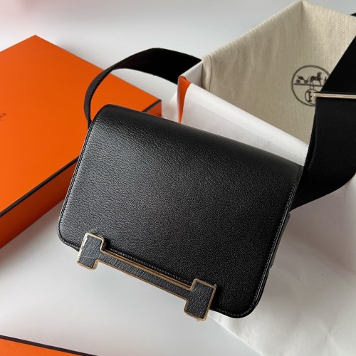 Hermes Hermes geta chevre  Noir GHW have stock