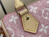M81213 Nano Speedy Handbag Pink Denim 16x10x7.5cm