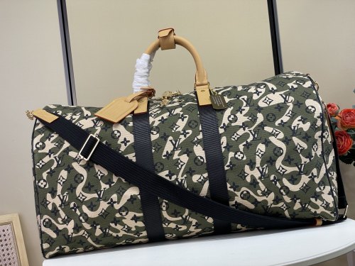 M95774 Camouflage Canvas Keepall 55 Travel Bag