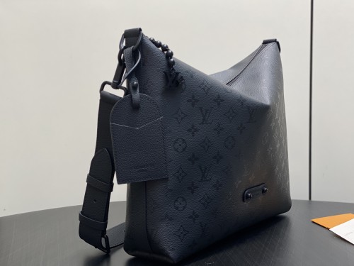 M27856 BlackGrey Vagabond Hobo Bag