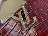 M141775 Burgundy Capucines Mini Handbag 13.6 x 8 x 21 cm