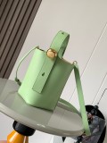 Mini Pebble Bucket Bag (20cm x 16cm x 16cm) – Light Pear Green