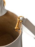 Mini Pebble Bucket Bag (20cm x 16cm x 16cm) – Silver-Grey