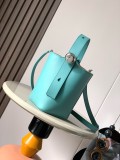 Mini Pebble Bucket Bag (20cm x 16cm x 16cm) – Aqua Blue