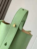 Mini Pebble Bucket Bag (20cm x 16cm x 16cm) – Light Pear Green