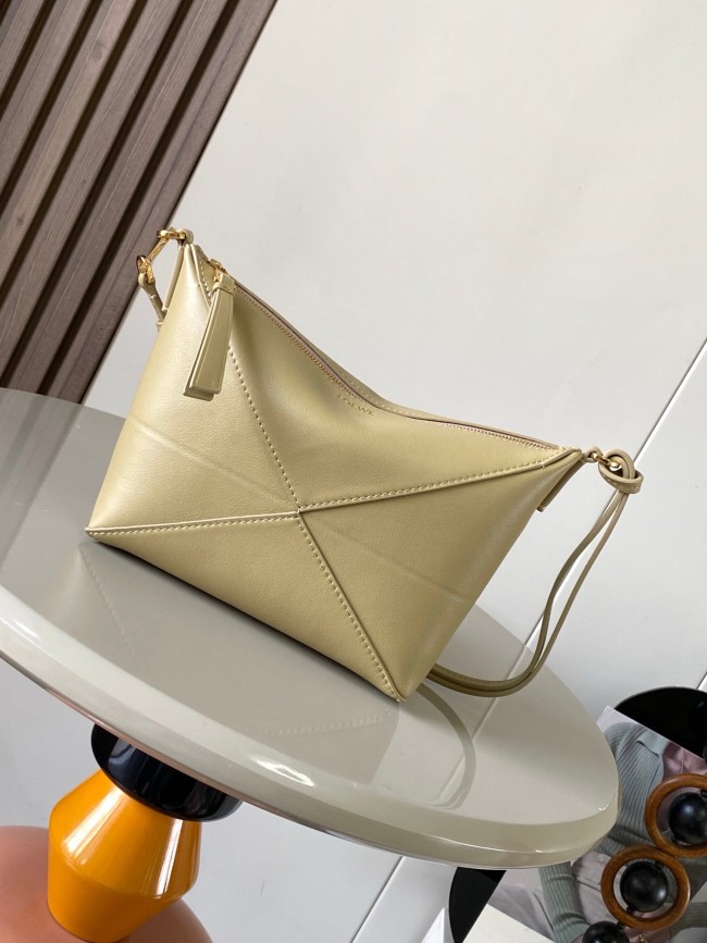 Puzzle Fold Bag (23cm x 6.5cm x 15.5cm) – Clay Green