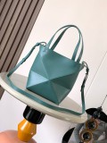 New Glossy Calfskin Mini Puzzle Fold Bag (20cm x 16.5cm x 9cm) – Aden Green