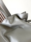 Large Nappa Calfskin Flamenco Clutch (38cm x 29cm x 14cm) – Asphalt Grey