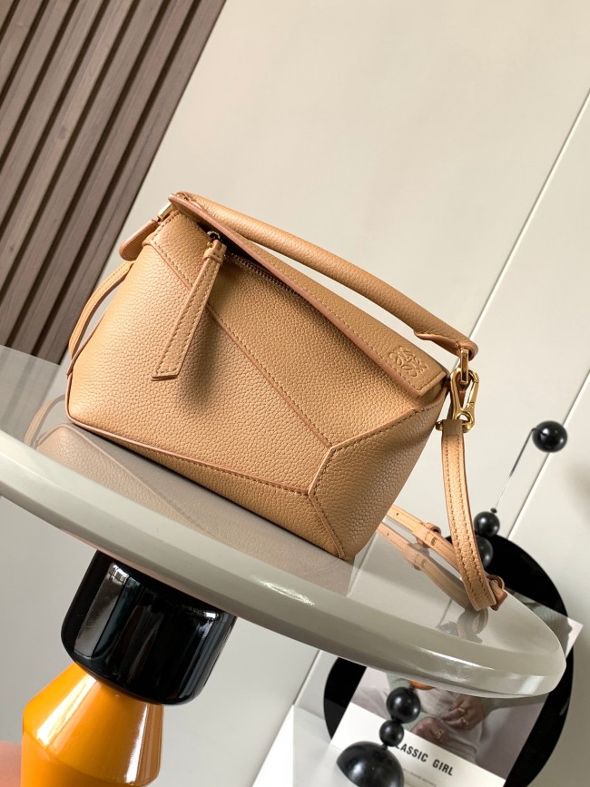 New Version Geometric Mini Puzzle Bag (18 x 12.5 x 8 cm) – Brown