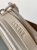 Satin-finish Cowhide Mini Camera Crossbody Bag (18cm x 13cm x 8.5cm) – Gravel Color