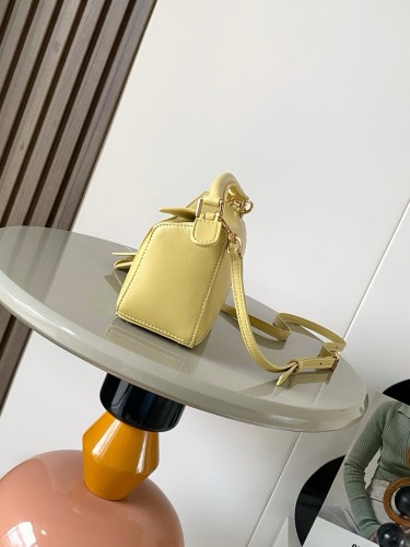 New Version Geometric Mini Nappa Lambskin Featherlight Puzzle Bag (18cm x 12.5cm x 7.5cm) – Butter Yellow