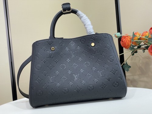  M41048 Black Embossed MONTAIGNE MM Handbag 33 x 23 x 15 cm