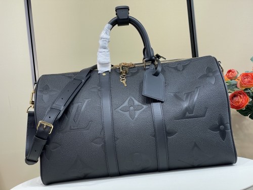  m45332 Black KEEPALL BANDOULIèRE 45 Travel Bag 45 x 27 x 20 cm