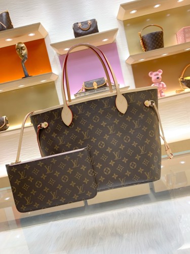 M50366 Pink Neverfull Medium Tote Bag 28 x 14 x 31 cm