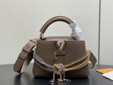 M28203-2 Parrot Grey Capucines Mini Handbag 13.6x21x8 cm