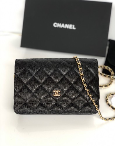AP0250 CHANEL Master  Caviar Quilted Chain Wallet (WOC) 12.3 x 19.2 x 3.5cm