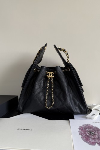 AS5293 black Chanel 25C Hobo Bag (30x26x14cm)