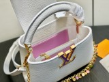 M28197 -1White Capucines Mini Handbag 12 x 8 x 22 cm