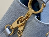 M27308-2 Capucines Mini Handbag with Pearl Chain (13.6 x 21 x 8 cm)