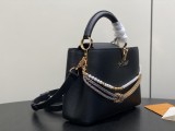 M27308-6 Black Capucines BB Handbag 19 x 27 x 9 cm