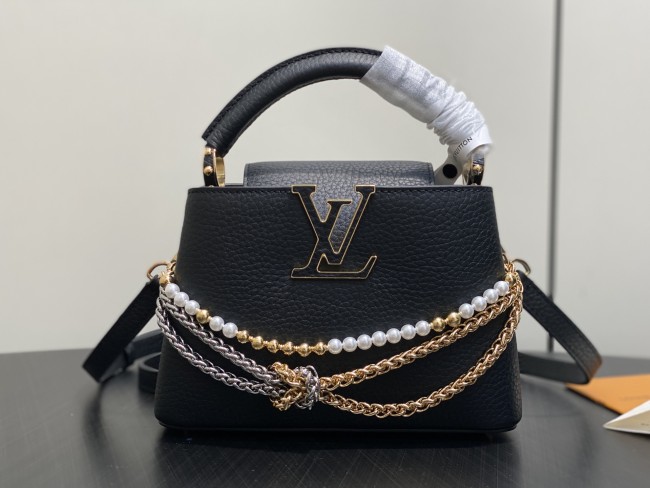 M27308-4 Black Capucines Mini Handbag 13.6 x 21 x 8 cm