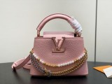 M27308-1 Pink Capucines Mini Handbag 13.6 x 21 x 8 cm