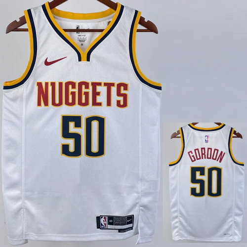 23-24 Nuggets GORDON #50 White Top Quality Hot Pressing NBA Jersey