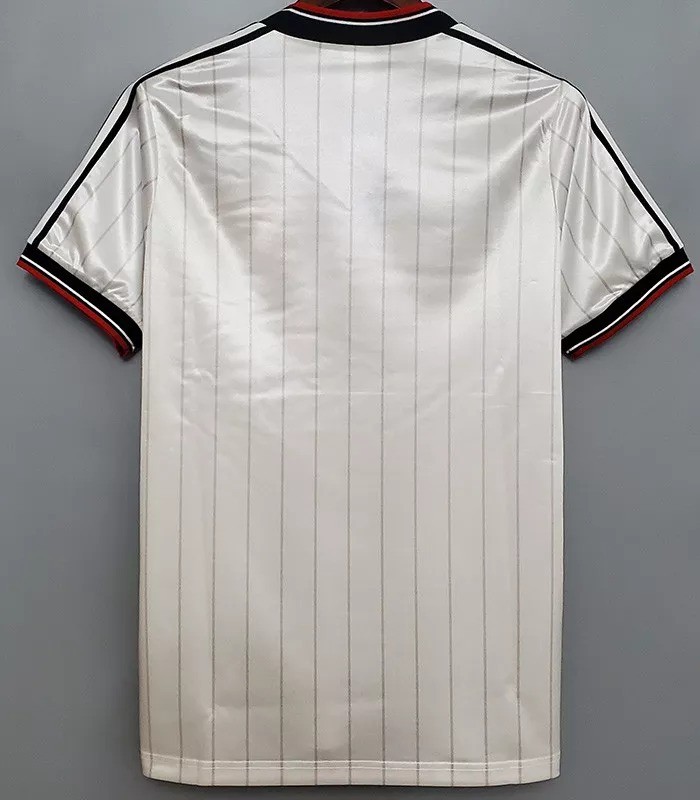 1983 Man Utd Away White Retro Soccer Jersey