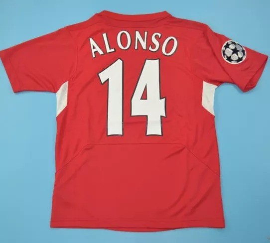 2005 LIV Red Champions Retro Soccer Jersey