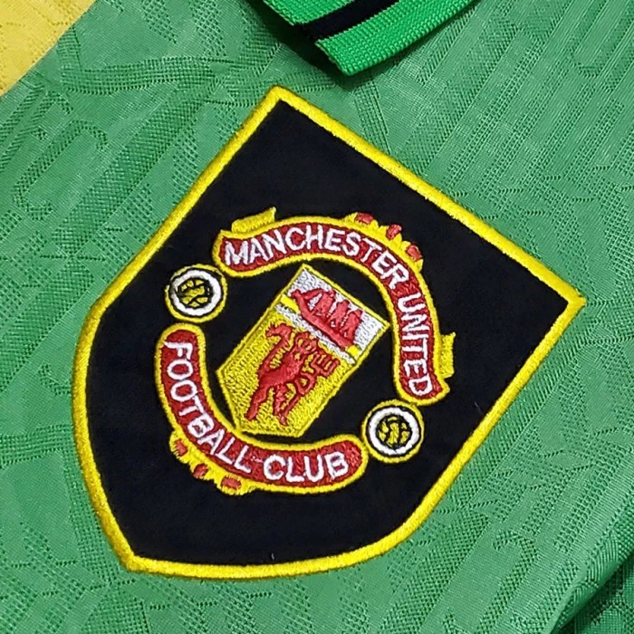 1992-1994 Man Utd Third Green Retro Soccer Jersey